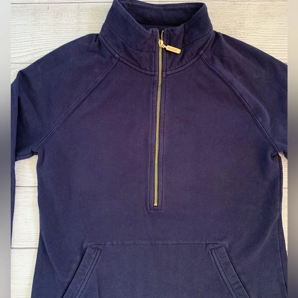 Lilly Pulitzer Women's Navy Blue 1/2 Zip Skipper Popover Pullover in Size Small